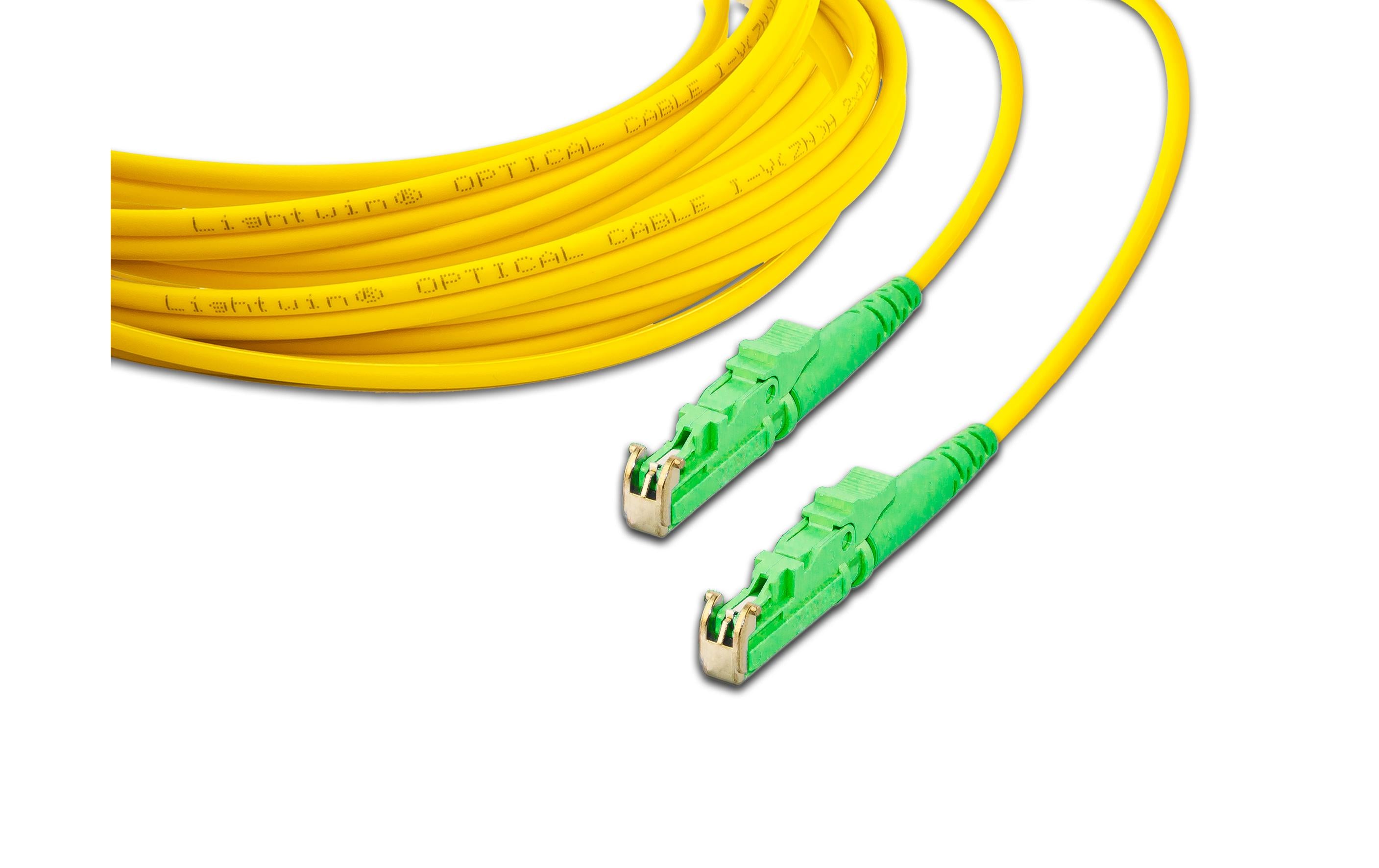 Lightwin LWL HQ Simplex Patchkabel, LSH, 2m Singlemode OS2, E2000/APC-E2000/APC komp.