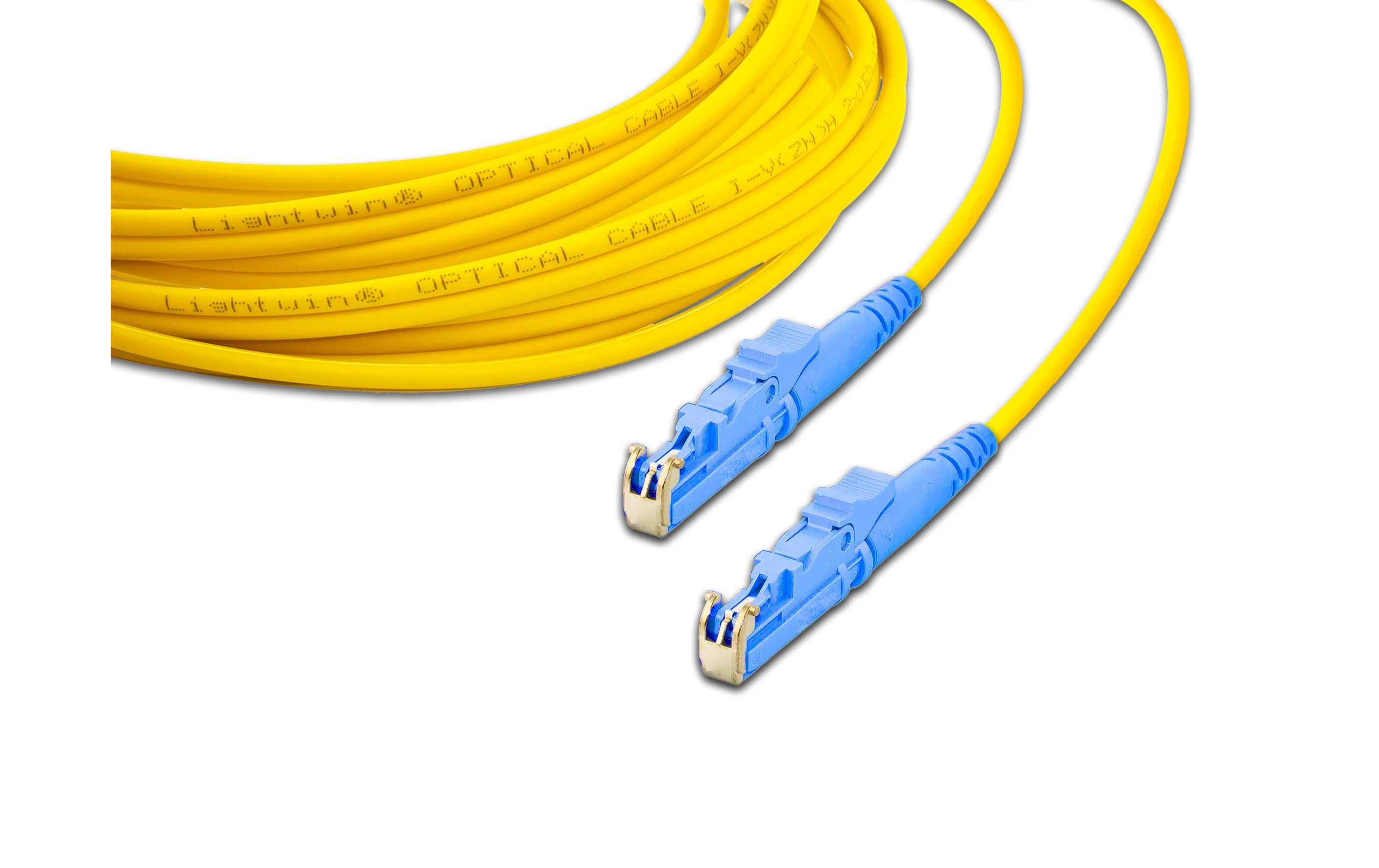Lightwin LWL HQ Simplex Patchkabel, LSH, 2m Singlemode OS2, E2000-E2000 kompatibel
