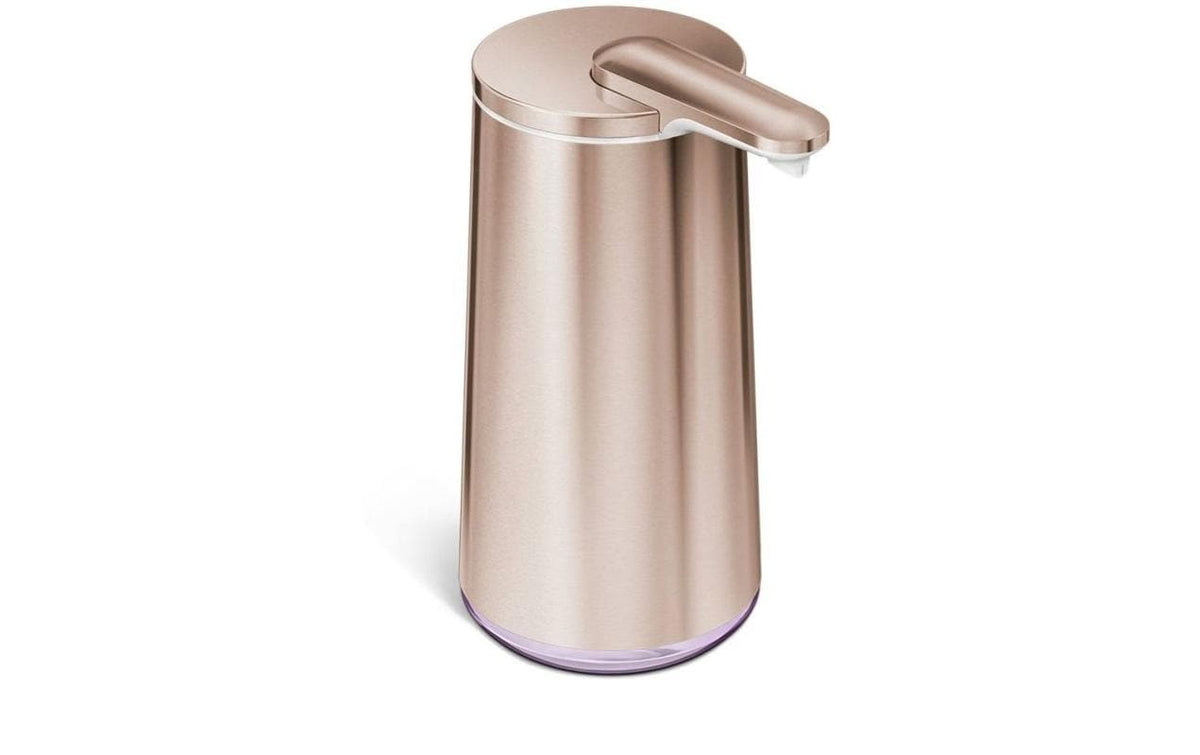 Simplehuman Sensorspender Roségold Edelstahl, 295 ml, wiederaufladbar