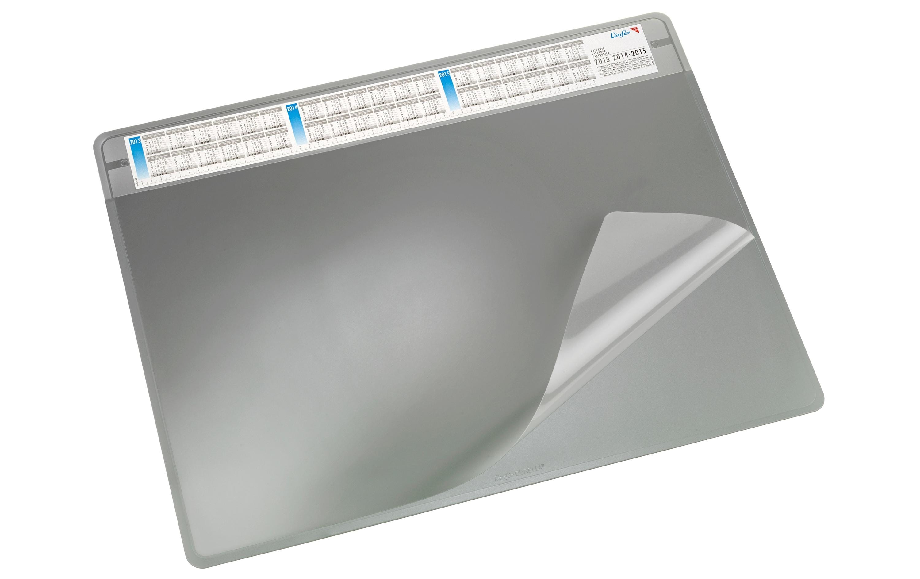 Läufer Schreibunterlage Durella Soft grau 50 x 65 cm, mit Kalender