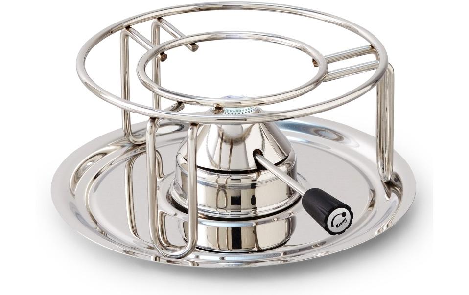 Kisag Rechaud Classic Silver inkl. Kisag Sicherheitsgasbrenner