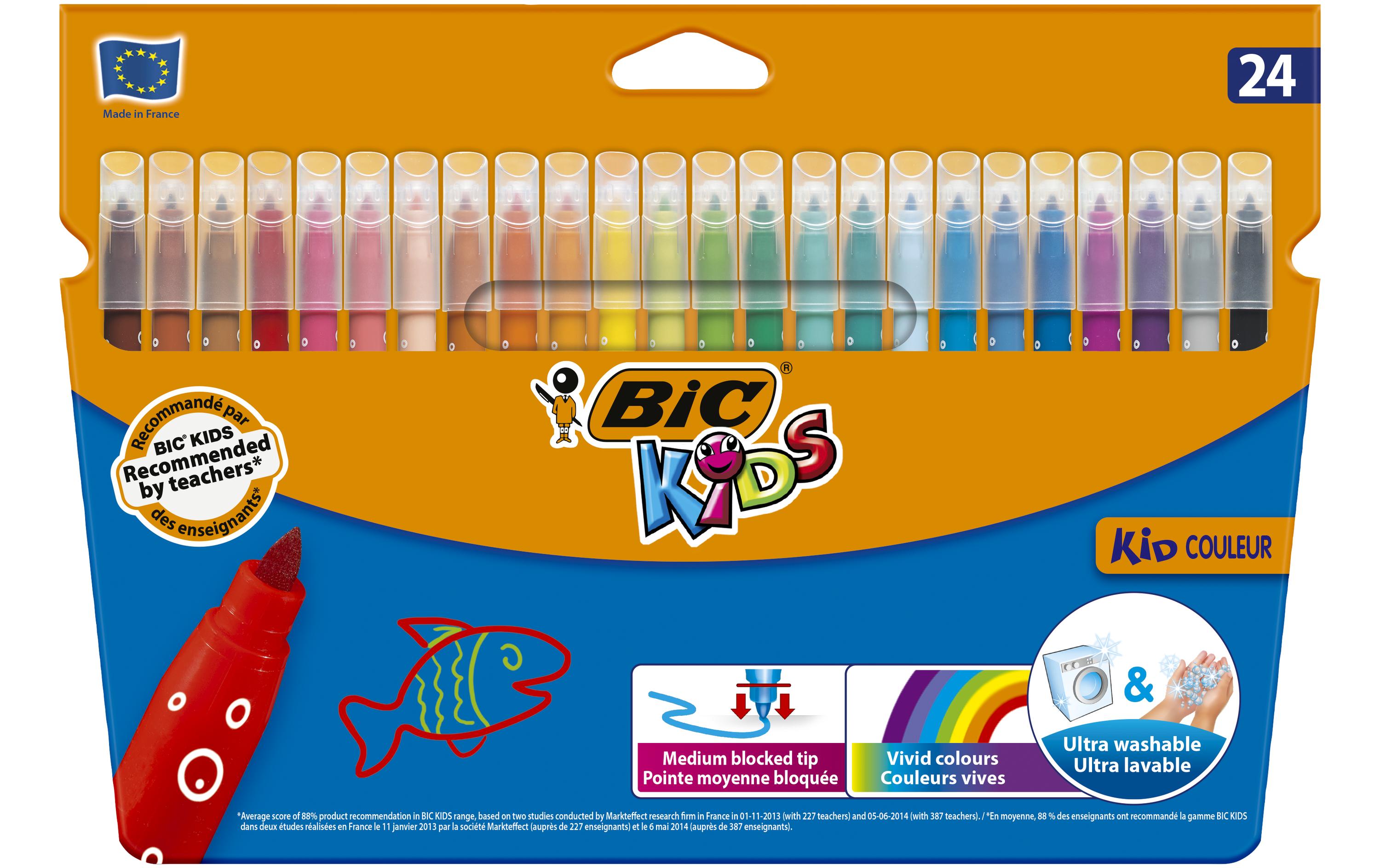 Bic Kids Fasermaler Kid Couleur Set 24 Farben