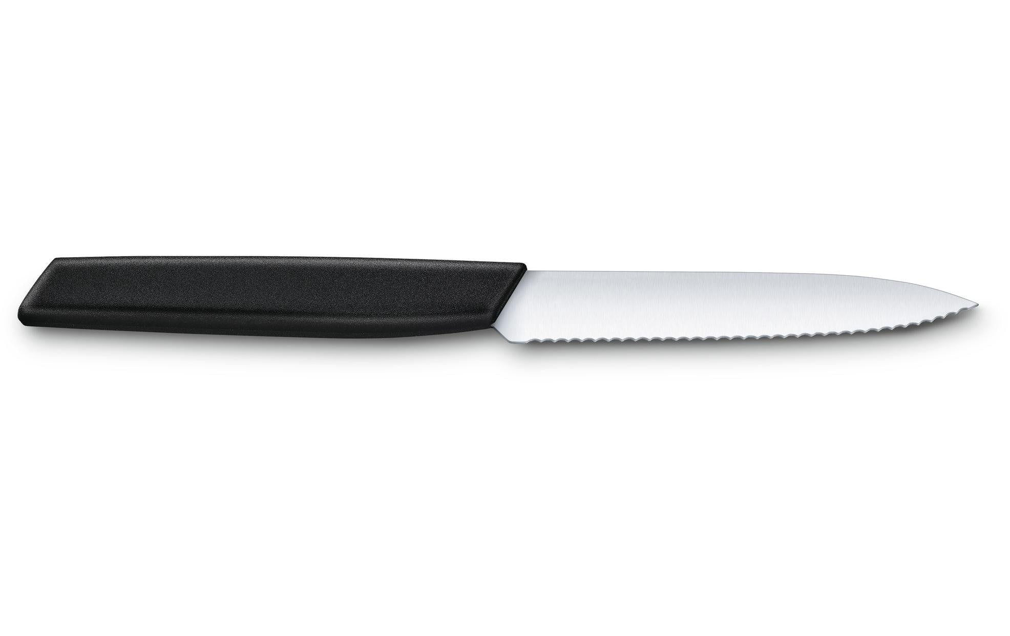 Victorinox Gemüsemesser 10cm Schwarz Wellen Schliff