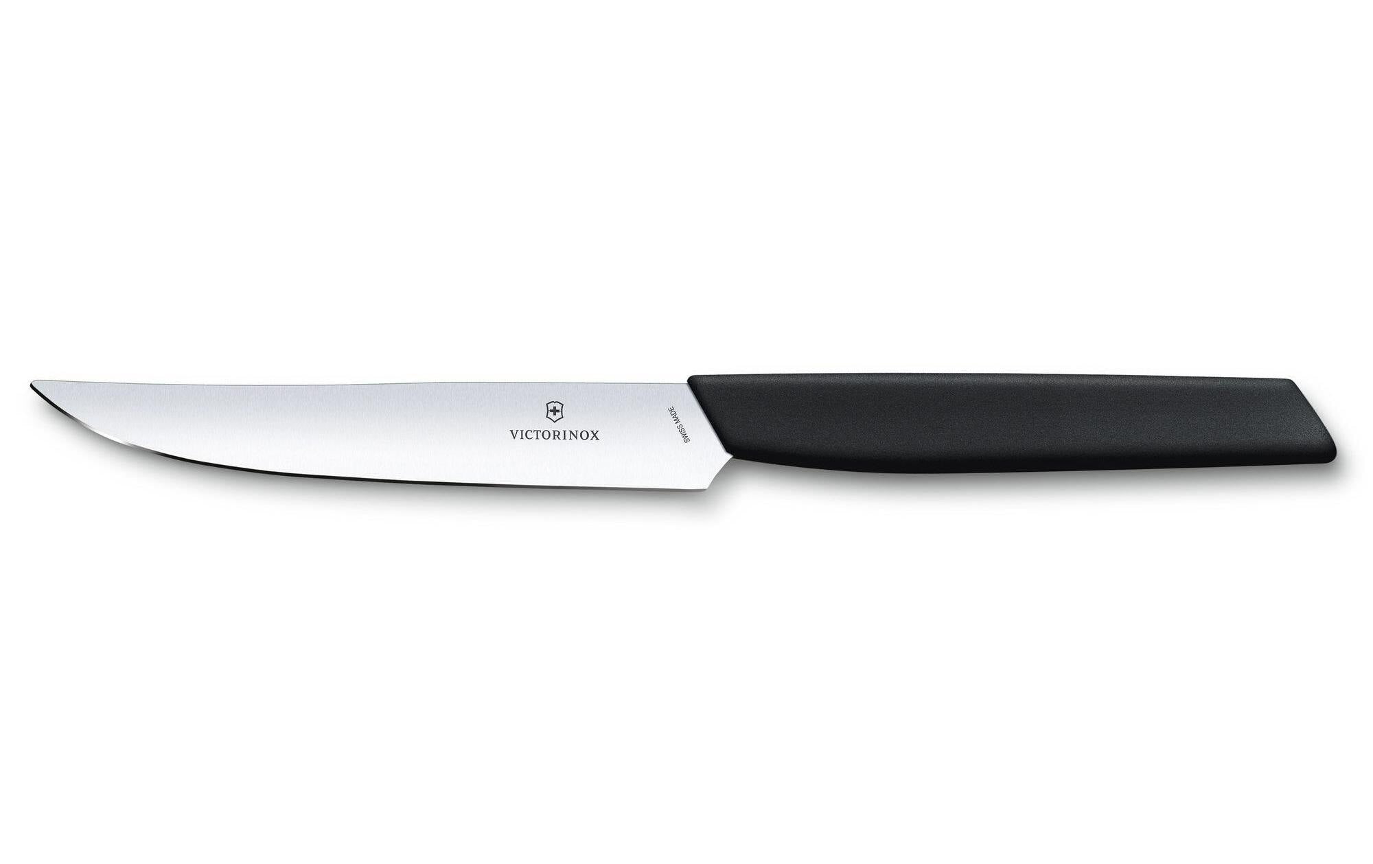 Victorinox Steakmesser 12cm Schwarz Gerader Schliff