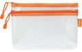 Kolma Reissverschlusstasche Mesh Bag A5 Orange, mit 2 Fächern 25x16cm
