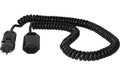 Spiralverlängerungskabel 3.5 m, schwarz, TD 3-polig, T12/T13, Ruhezustand 0.8m
