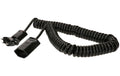 Spiralverlängerungskabel 4 m, schwarz, TD 3-polig, T12/T13, Ruhezustand 1 m