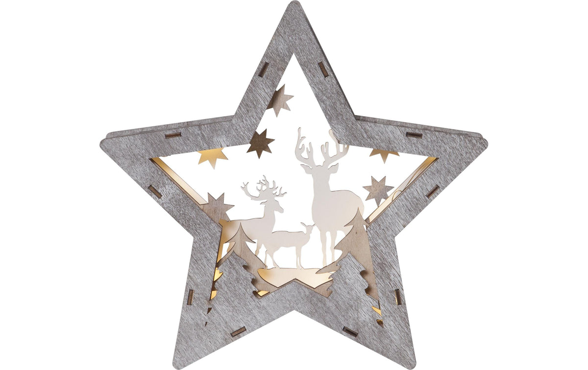 Star Trading Tischdekoration Fauna 25 cm x 24 cm x 6 cm, 10 LEDs, Indoor