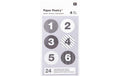 Rico Design Adventskalendersticker 1-24 schwarz/weiss, 28 mm Durchmesser, 4 Blatt