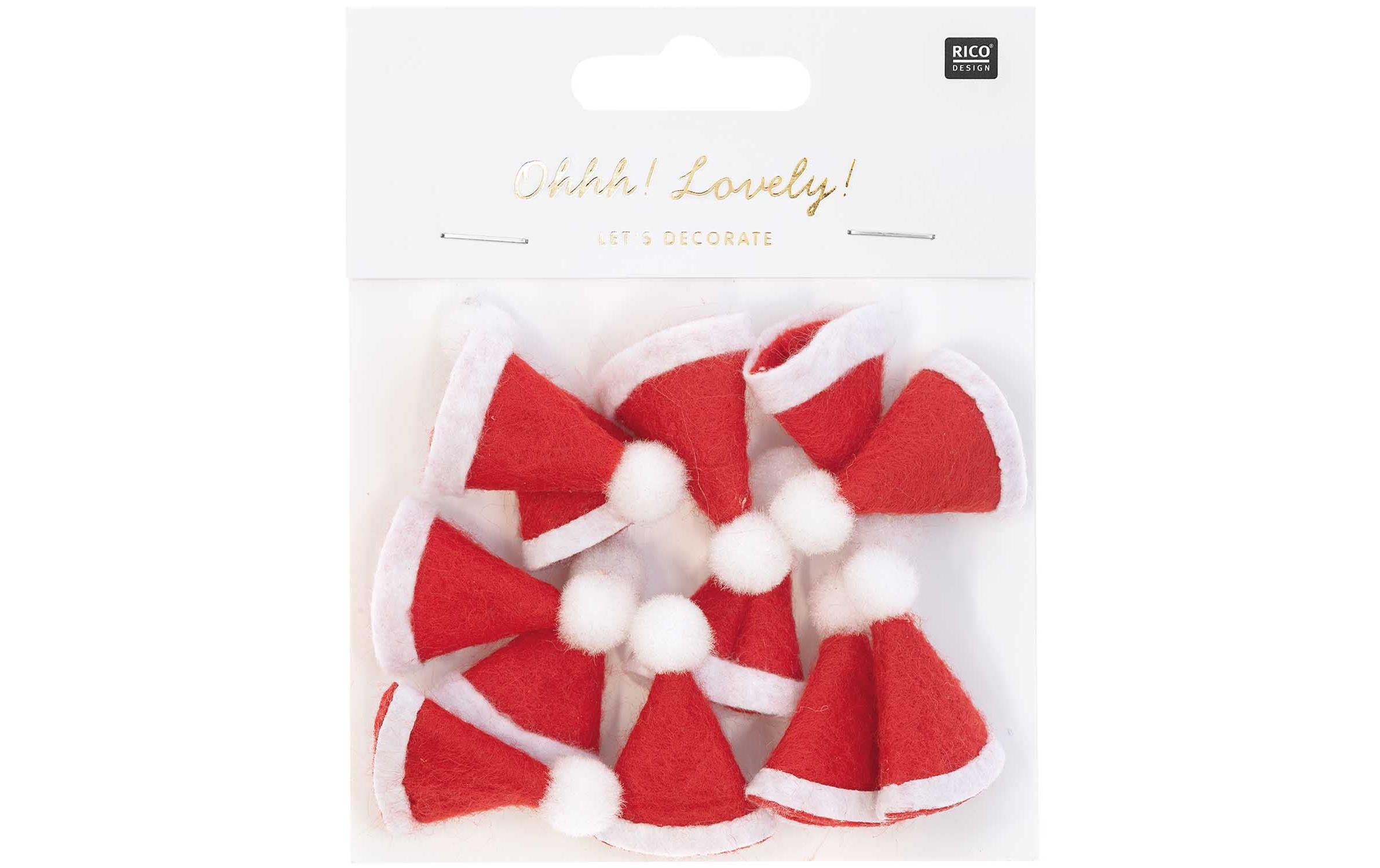 Rico Design Weihnachtsdeko Mützli 12 Stück