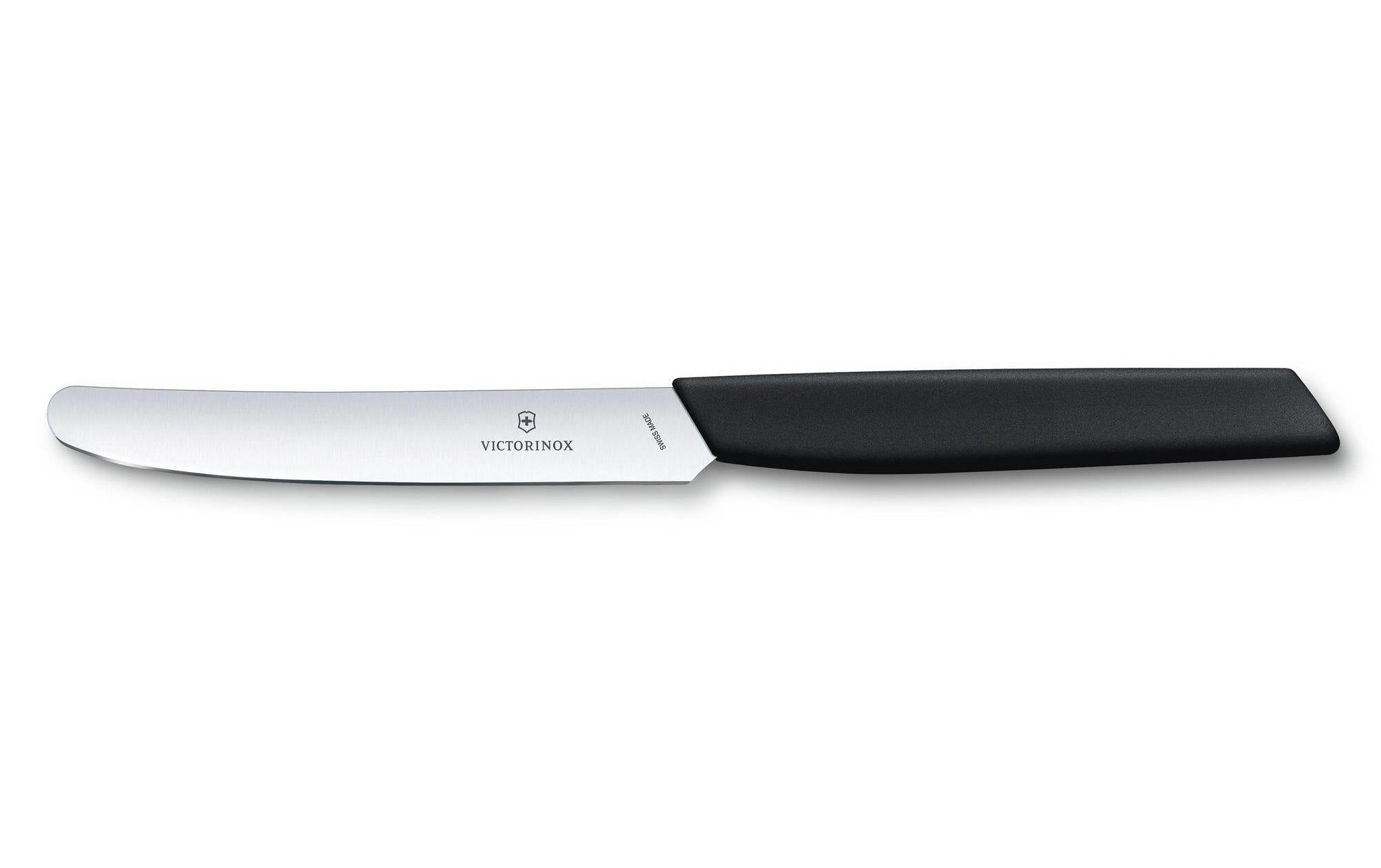 Victorinox Tafelmesser 11cm Schwarz Gerader Schliff