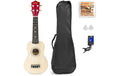 MAX UKEYNT Sopranukulele Sopranukulele, natur, Tuner, GigBag, Picks