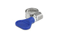 Delock Schlauchschellen 10-16mm, 5 Stück Edelstahl 400 SS mit Flügelmutter, Blau