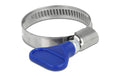 Delock Schlauchschellen 25-40mm, 5 Stück Edelstahl 400 SS mit Flügelmutter, Blau