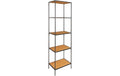 House Nordic Regal Vita 51x36x170cm, Edelstahl, Holzoptik