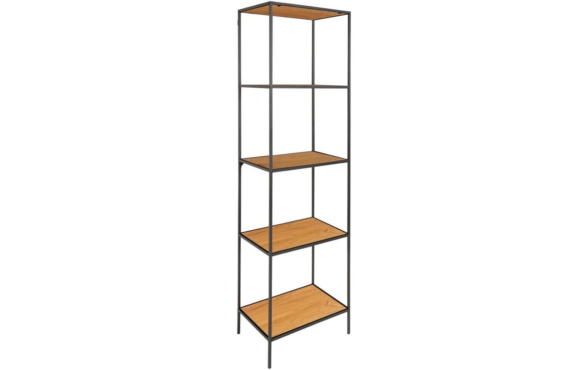 House Nordic Regal Vita 51x36x170cm, Edelstahl, Holzoptik
