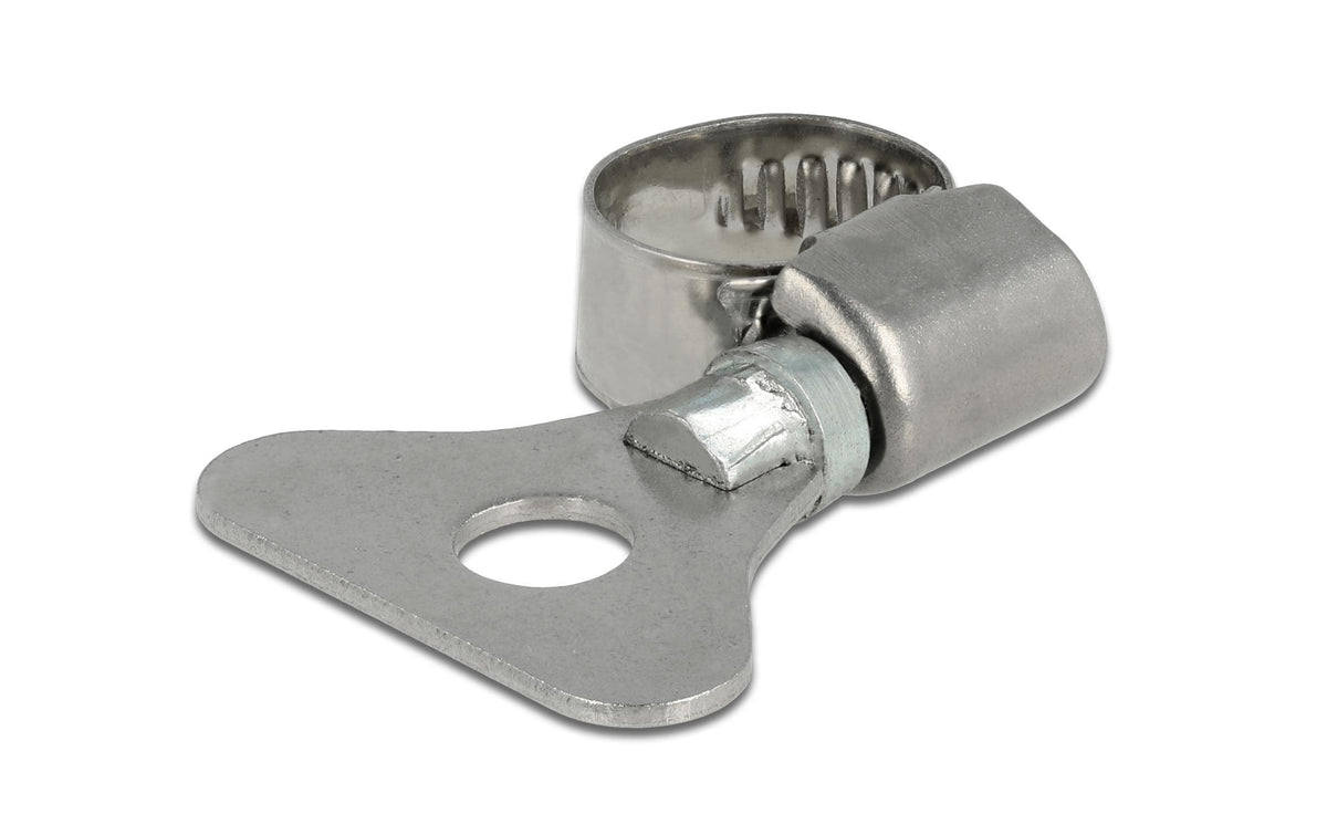 Delock Schlauchschellen 8-12mm, 10 Stück mit Flügelmutter, Metall