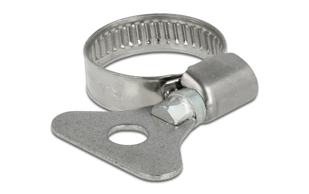 Delock Schlauchschellen 16-25mm, 10 Stück mit Flügelmutter, Metall