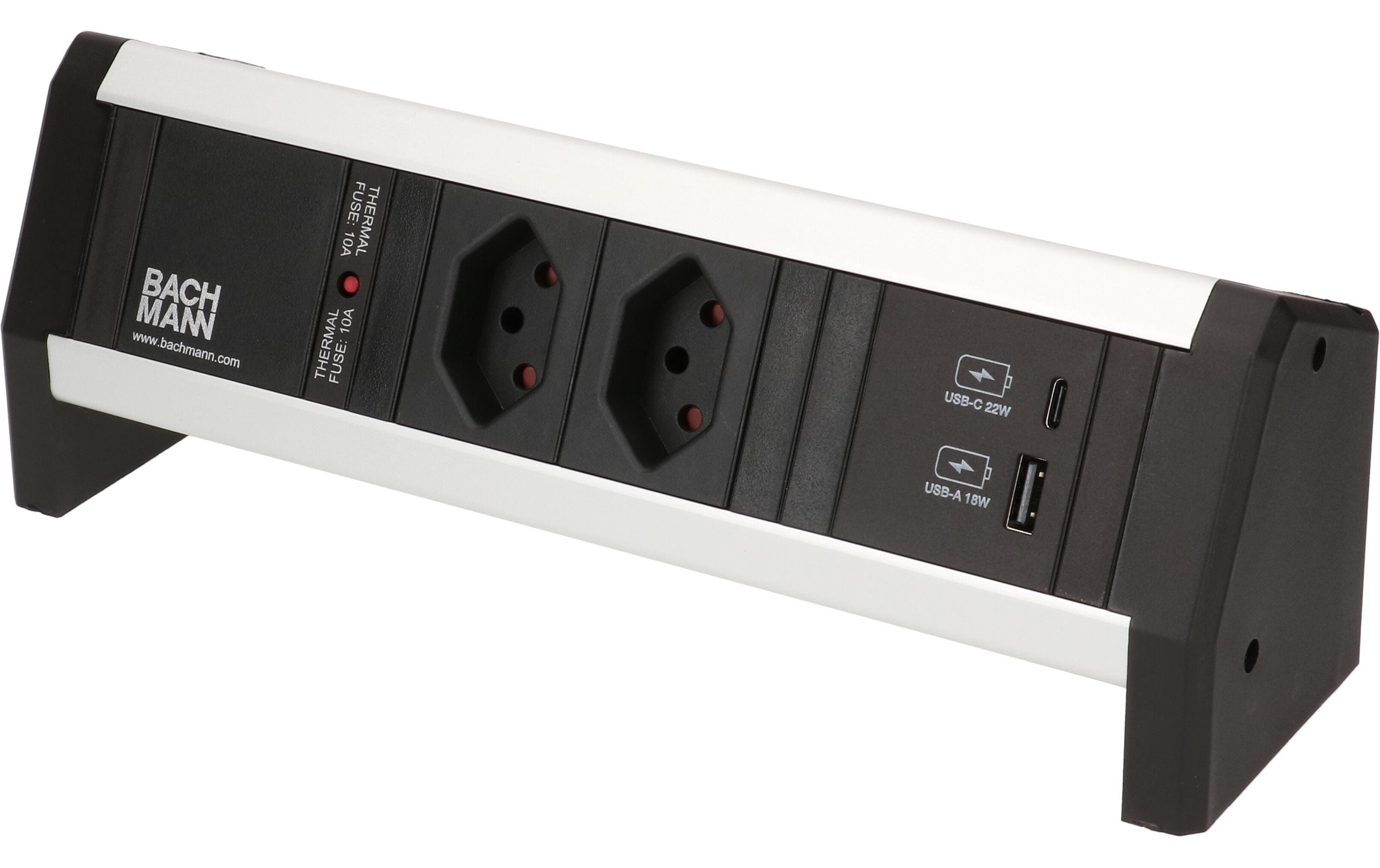 Bachmann Steckdosenleiste DESK 1, 2xT13, 1xUSB A/C