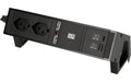 Bachmann Steckdosenleiste DESK 2, 2xT13 1xUSB A/C, 90°, schwarz