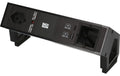 Bachmann Steckdosenleiste DESK 2, 1xT13 1xUSB,1xCustom-Abdeckung leer, 90°, schwarz