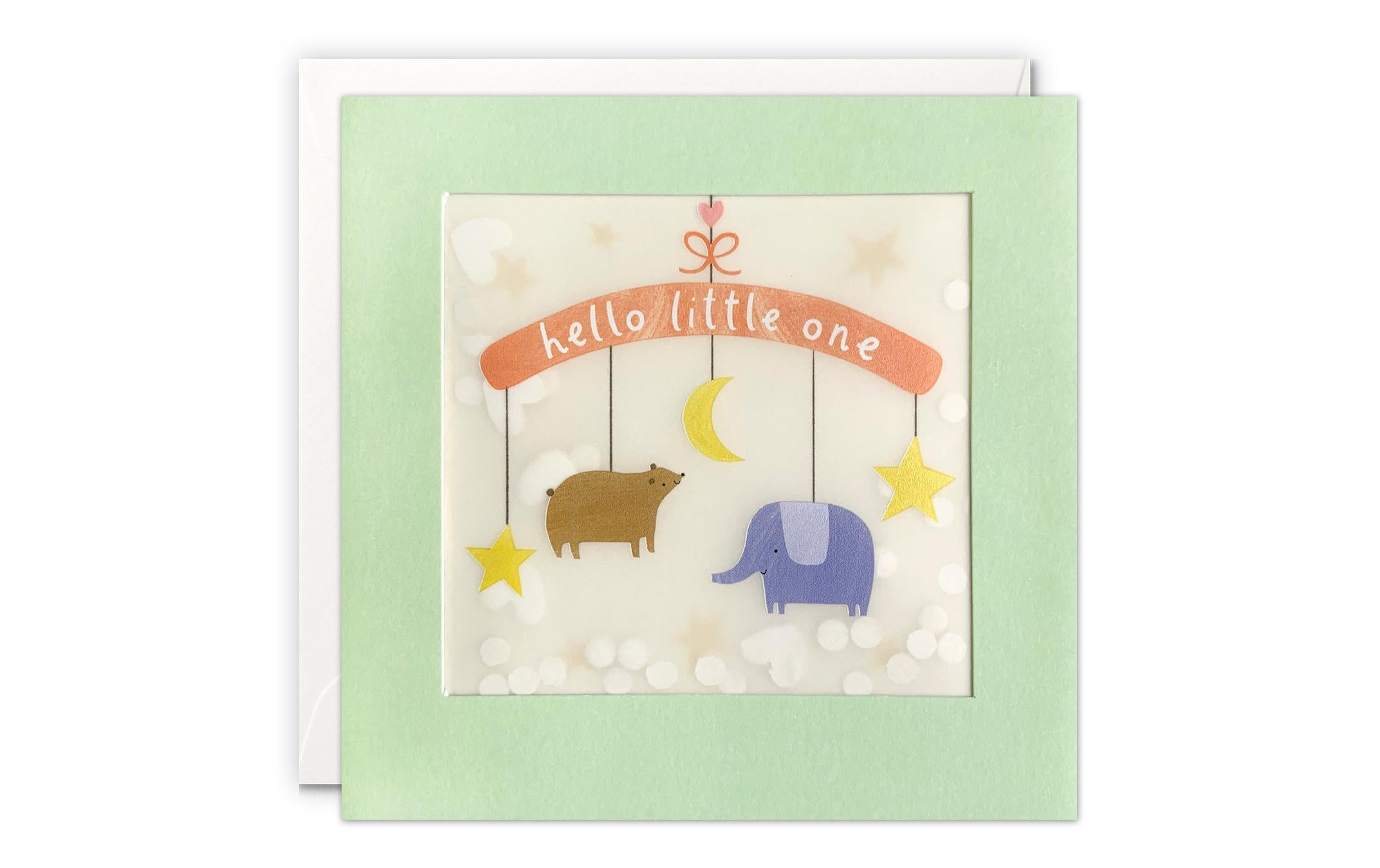 Cart Glückwunschkarte Hello Little One mit Couvert, Grösse:  12.5 x 12.5 cm