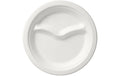 Duni Teller 2-geteilt Ø 22 cm 50Stück, Bagasse Weiss