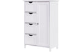 Vasagle Sideboard Landhausstil, Weiss MDF, 55 x 81 x 30 cm (BxHxT)