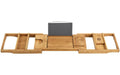 Songmics Badewannenablage,Bambus,ausziehbar 75-109x4.5x23 cm (BxHxT), Traglast: 3 kg