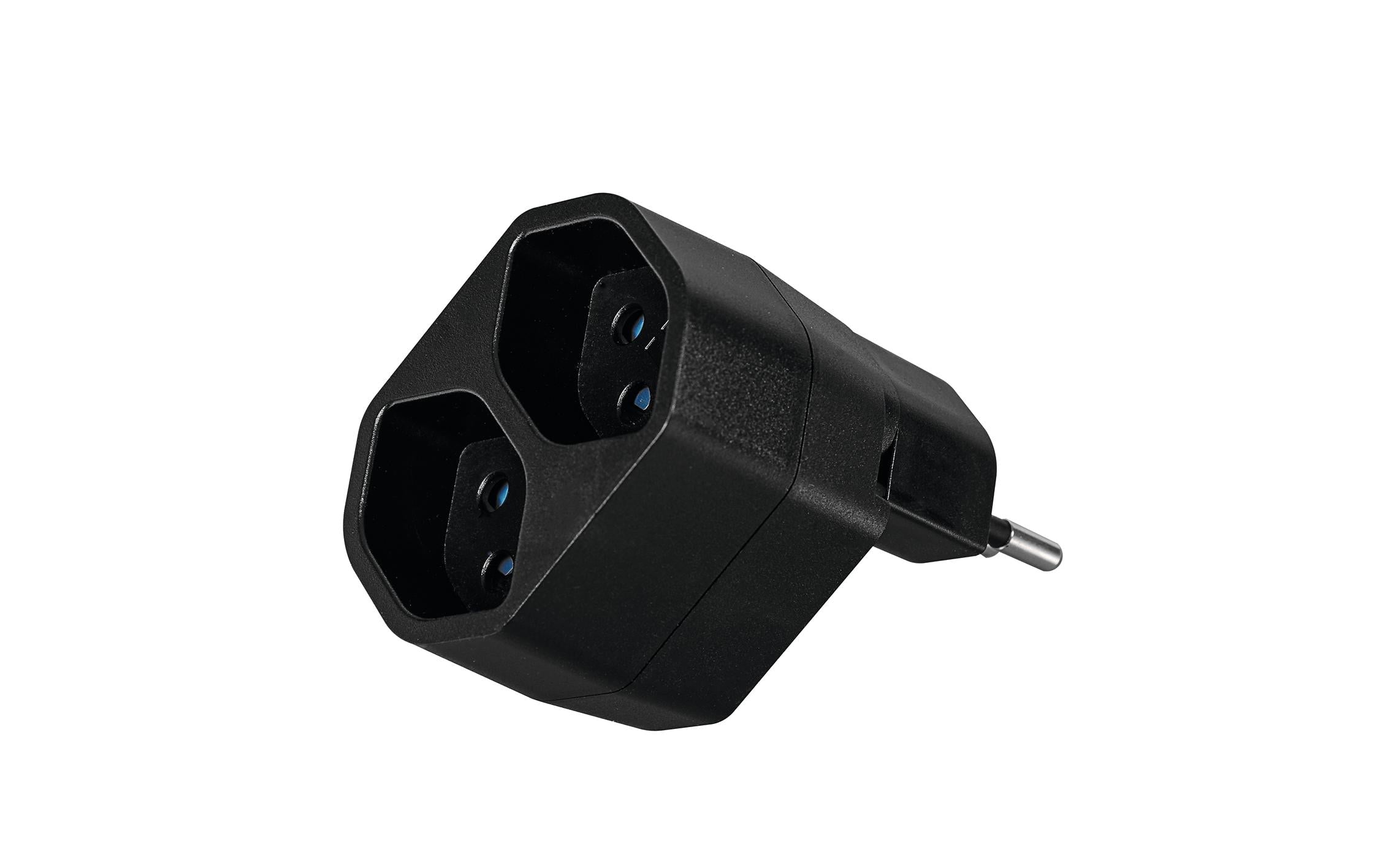 Steffen Manta Mehrfachadapter 2xT13 schwarz, drehbar 320°