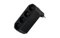 Steffen Manta Mehrfachadapter 4xT13 schwarz, drehbar 320°