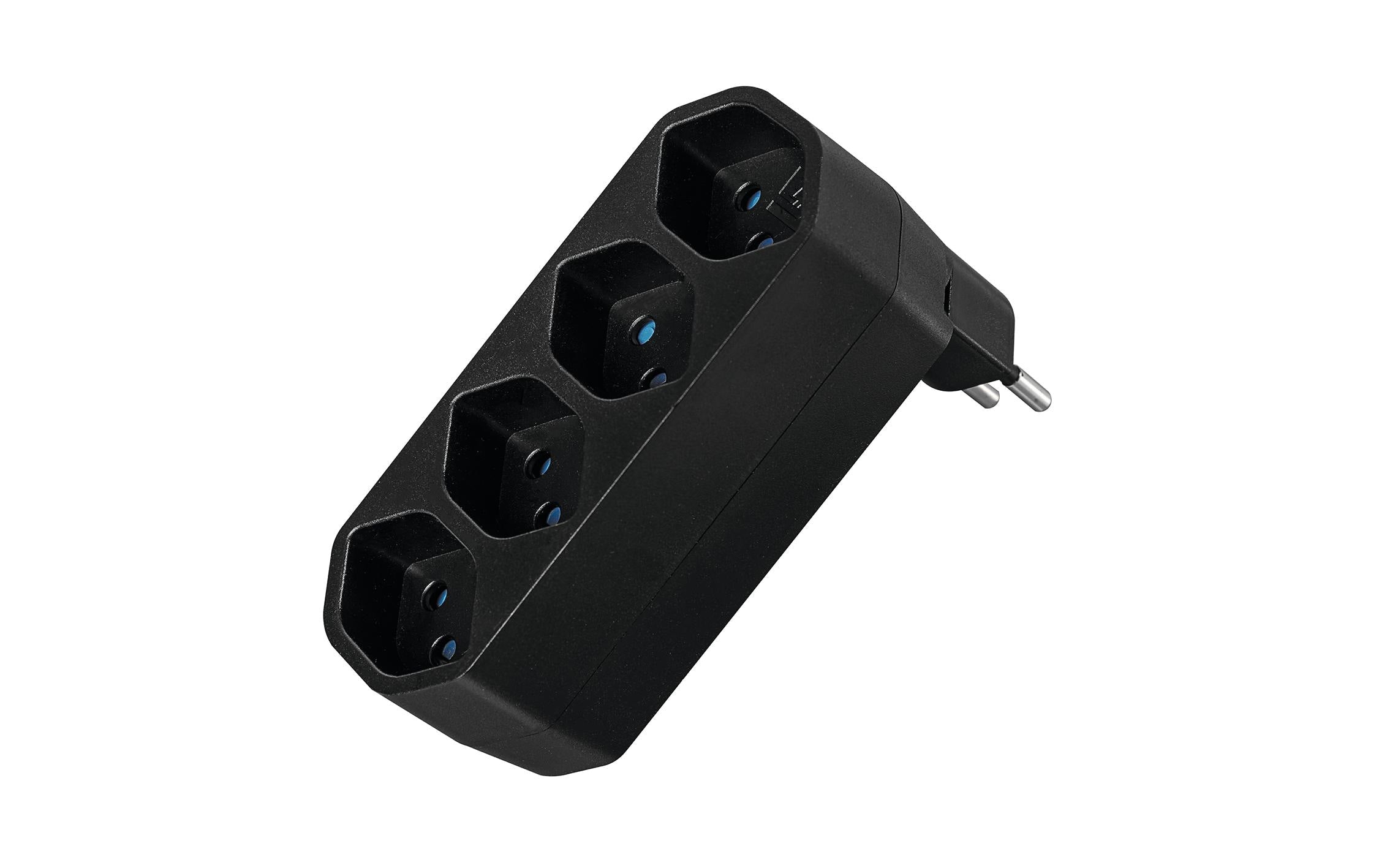 Steffen Manta Mehrfachadapter 4xT13 schwarz, drehbar 320°