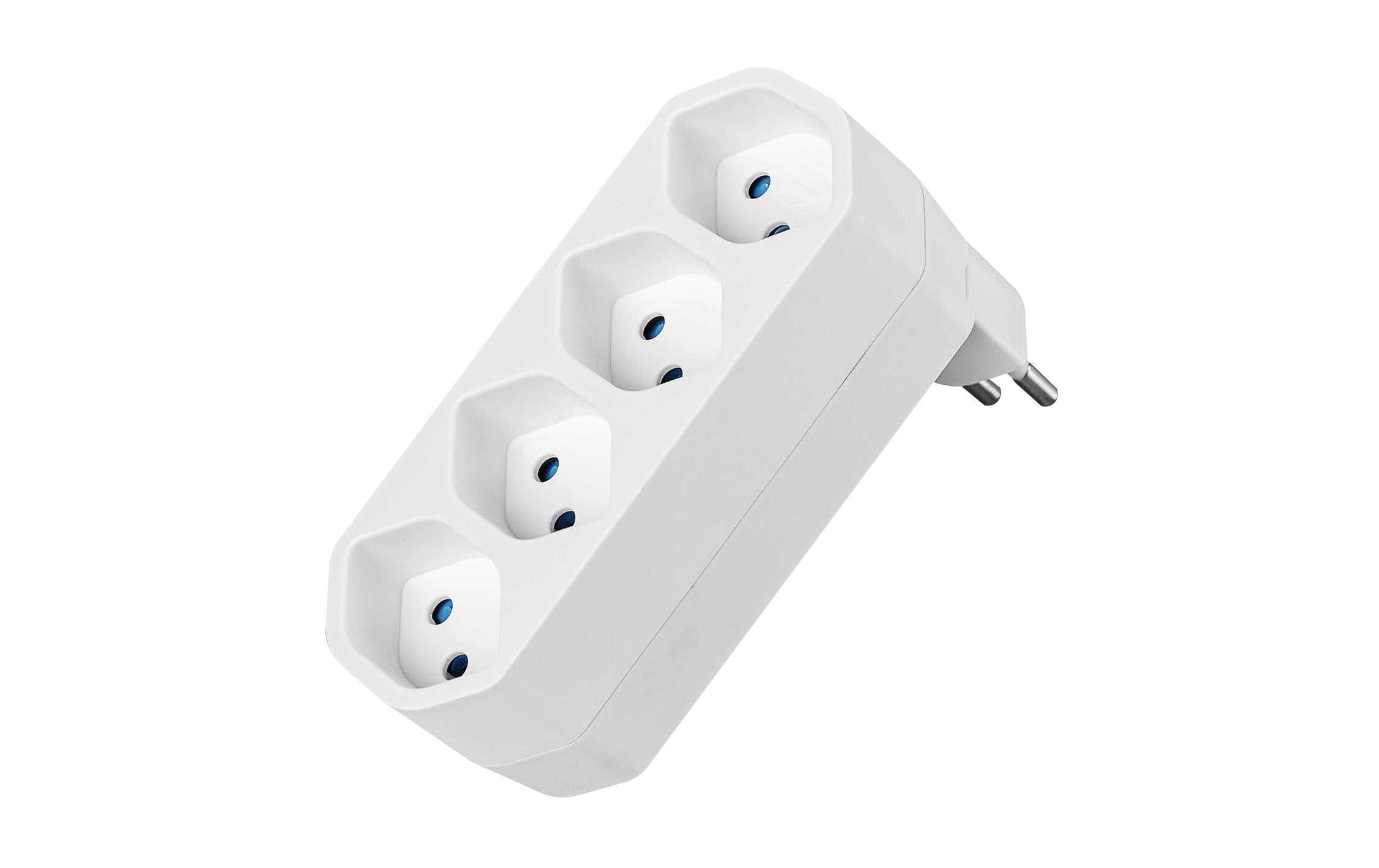 Steffen Manta Mehrfachadapter 4xT13 weiss, drehbar 320°