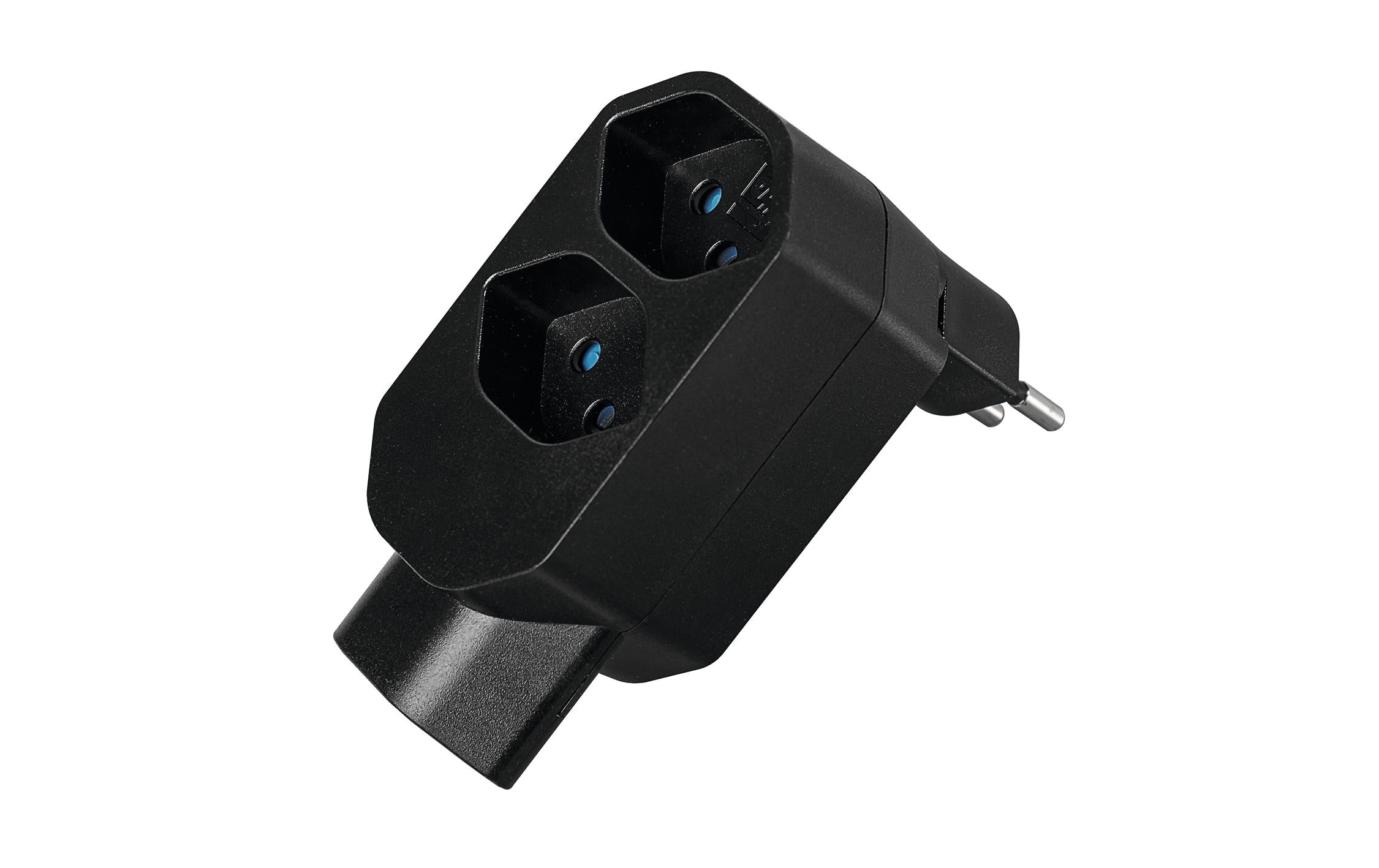 Steffen Manta Mehrfachadapter 3xT13, 1x U schwarz, drehbar 320°