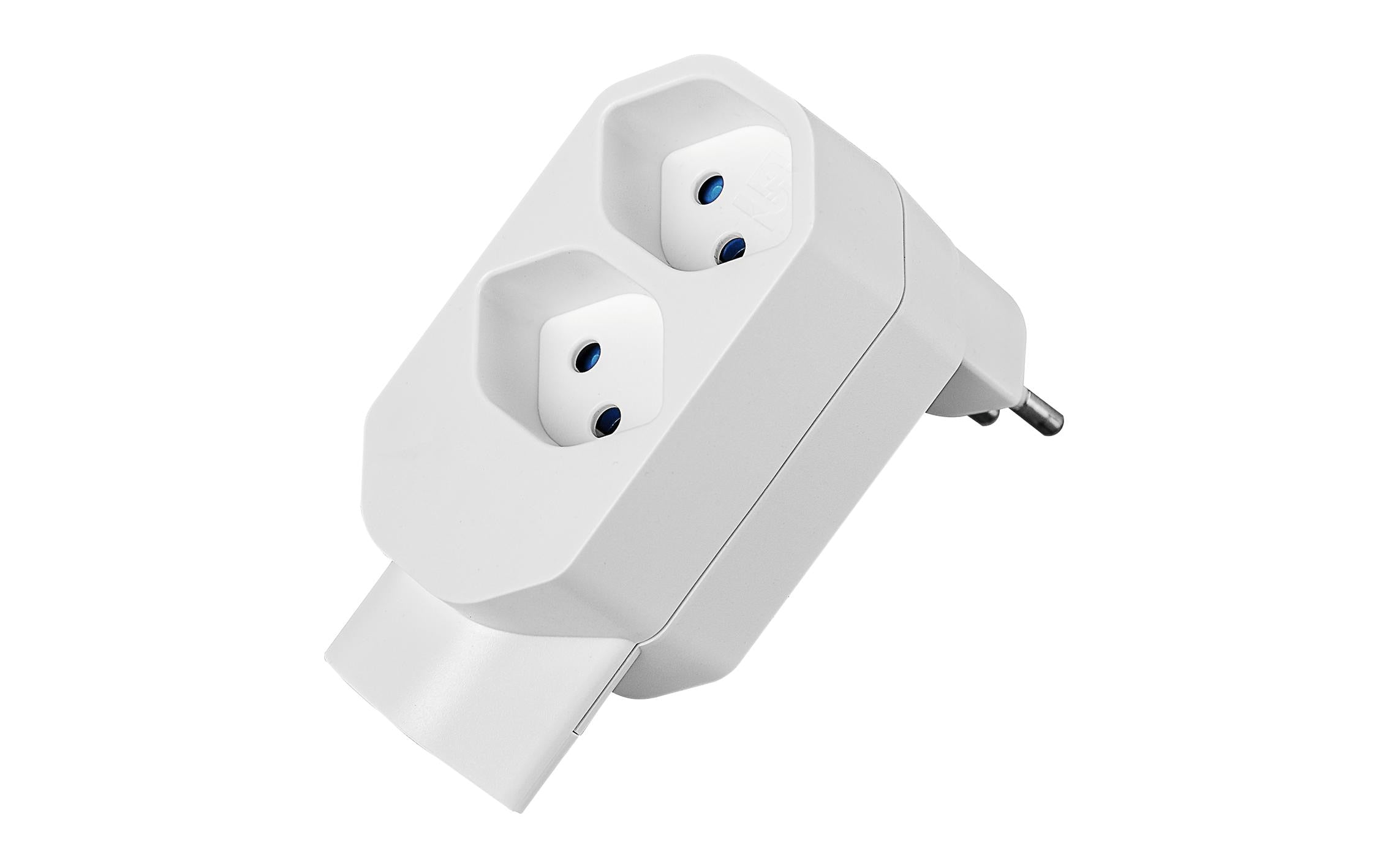 Steffen Manta Mehrfachadapter 3xt13, 1x U weiss, drehbar 320°