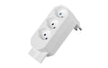 Steffen Manta Mehrfachadapter 4xT13, 1x U weiss, drehbar 320°
