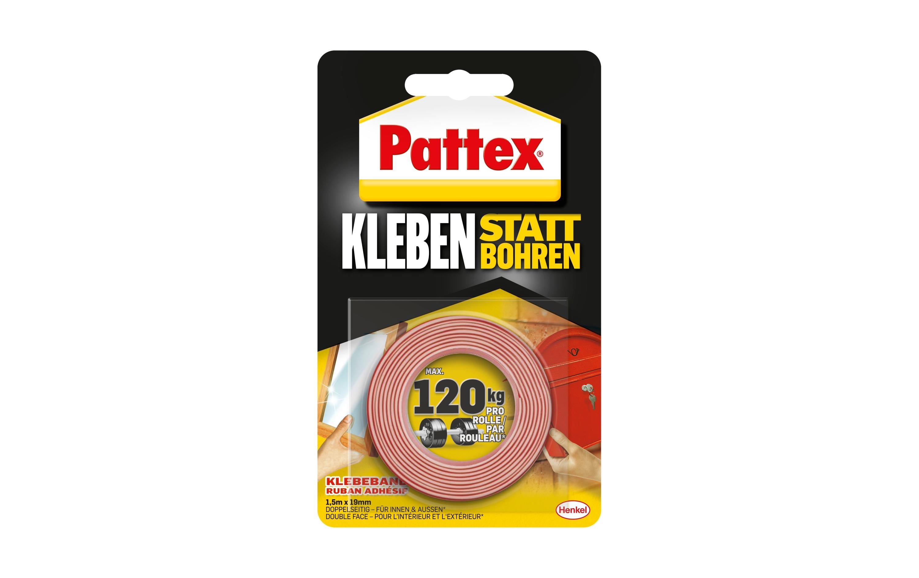 Pattex Kleben s. Bohren Doppels. Kl.band SUPERSTARK