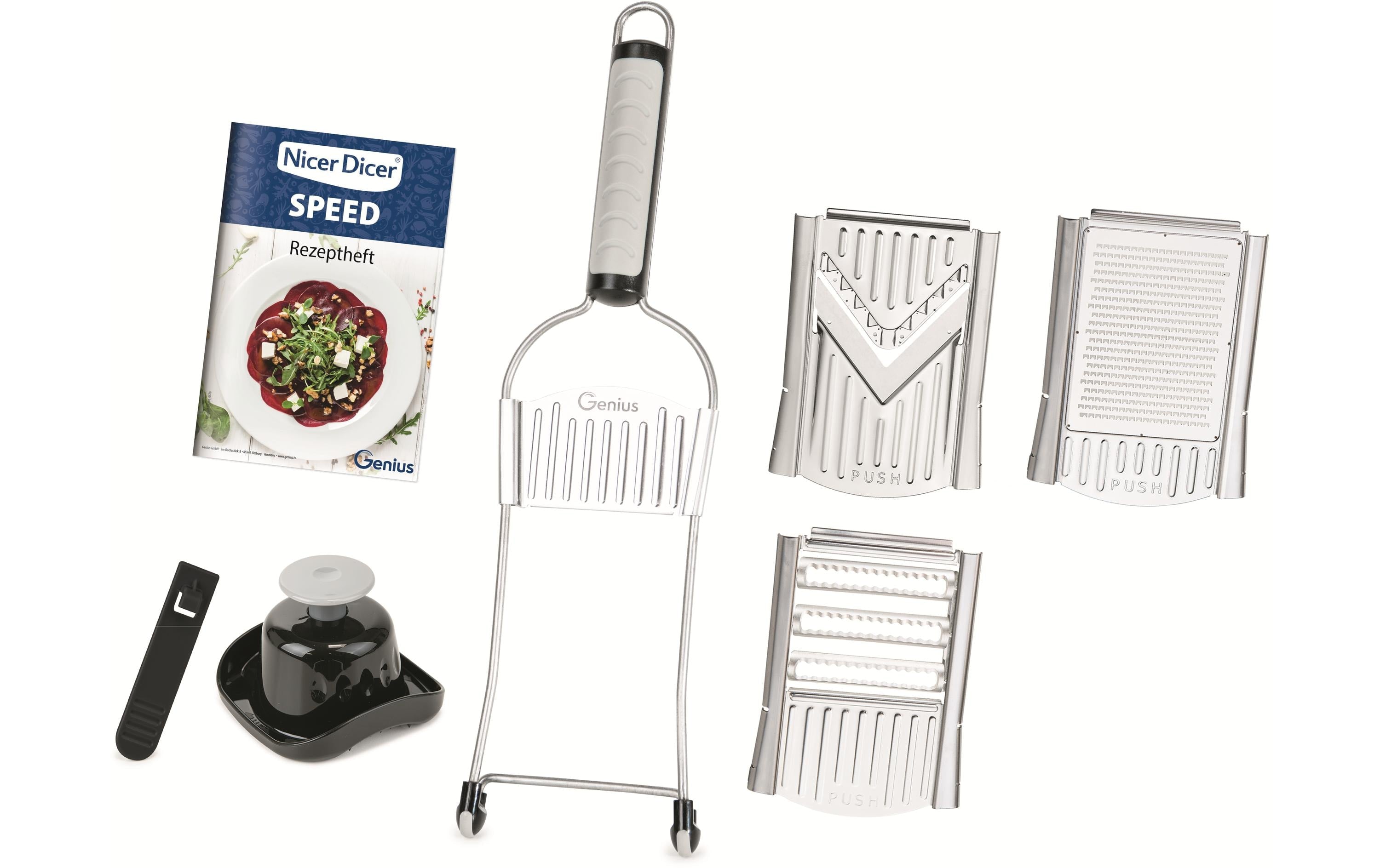 Genius Nicer Dicer Speed Set 7-teilig wechselbare Einsätze