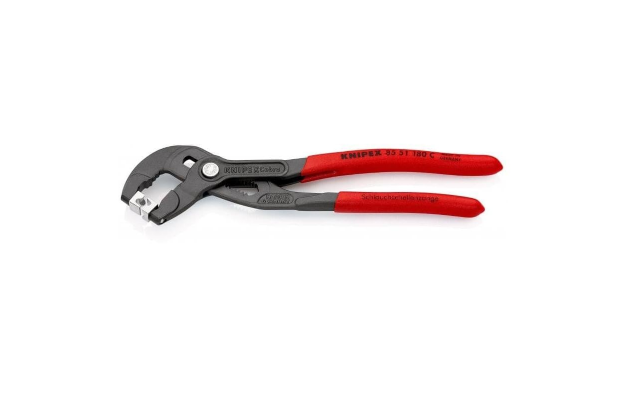 Schlauchschellenzange für Click-Schellen grau atramentiert 180 mm