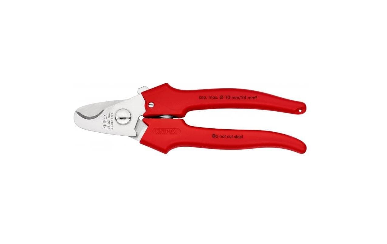 Kabelschere Griffe mit Kunststoff umspritzt poliert 165 mm Ø 10 mm / 24 mm²