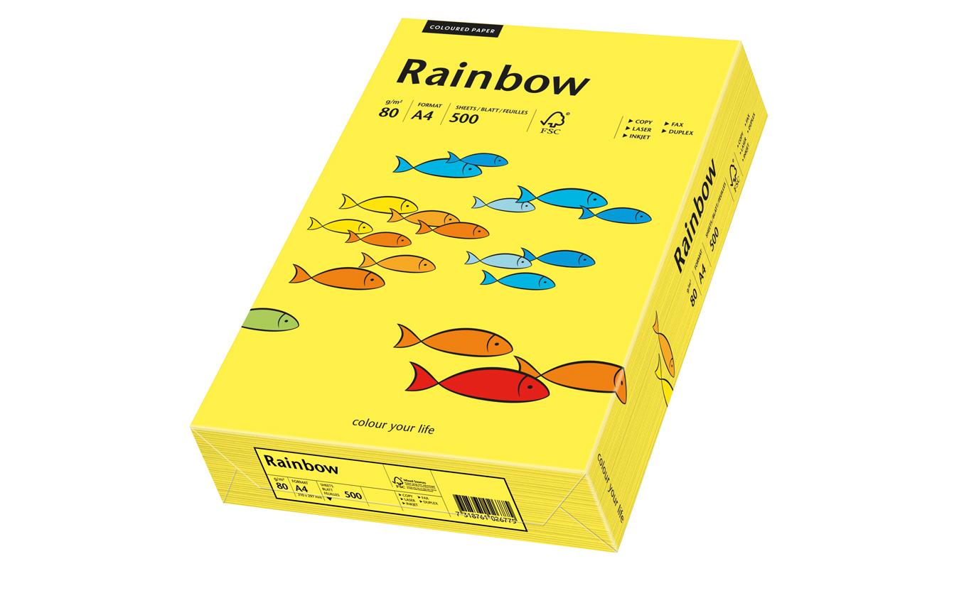 Rainbow Kopierpapier 80 g/m², 500 Stk A4, mittelgelb