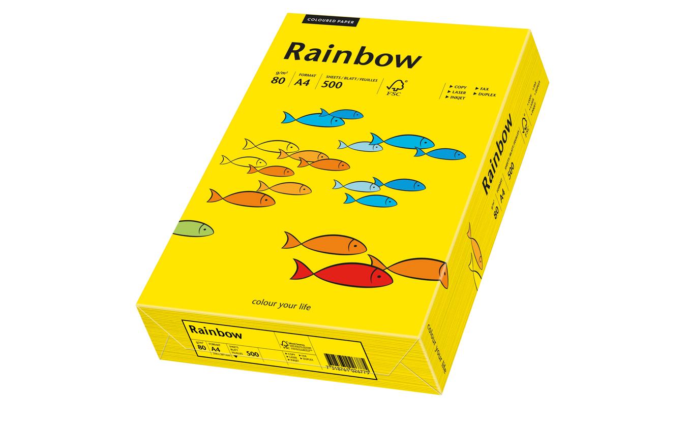 Rainbow Kopierpapier 80 g/m², 500 Stk A4, intensivgelb