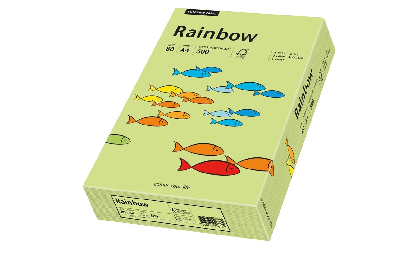 Rainbow Kopierpapier 80 g/m², 500 Stk A4, leuchtent grün