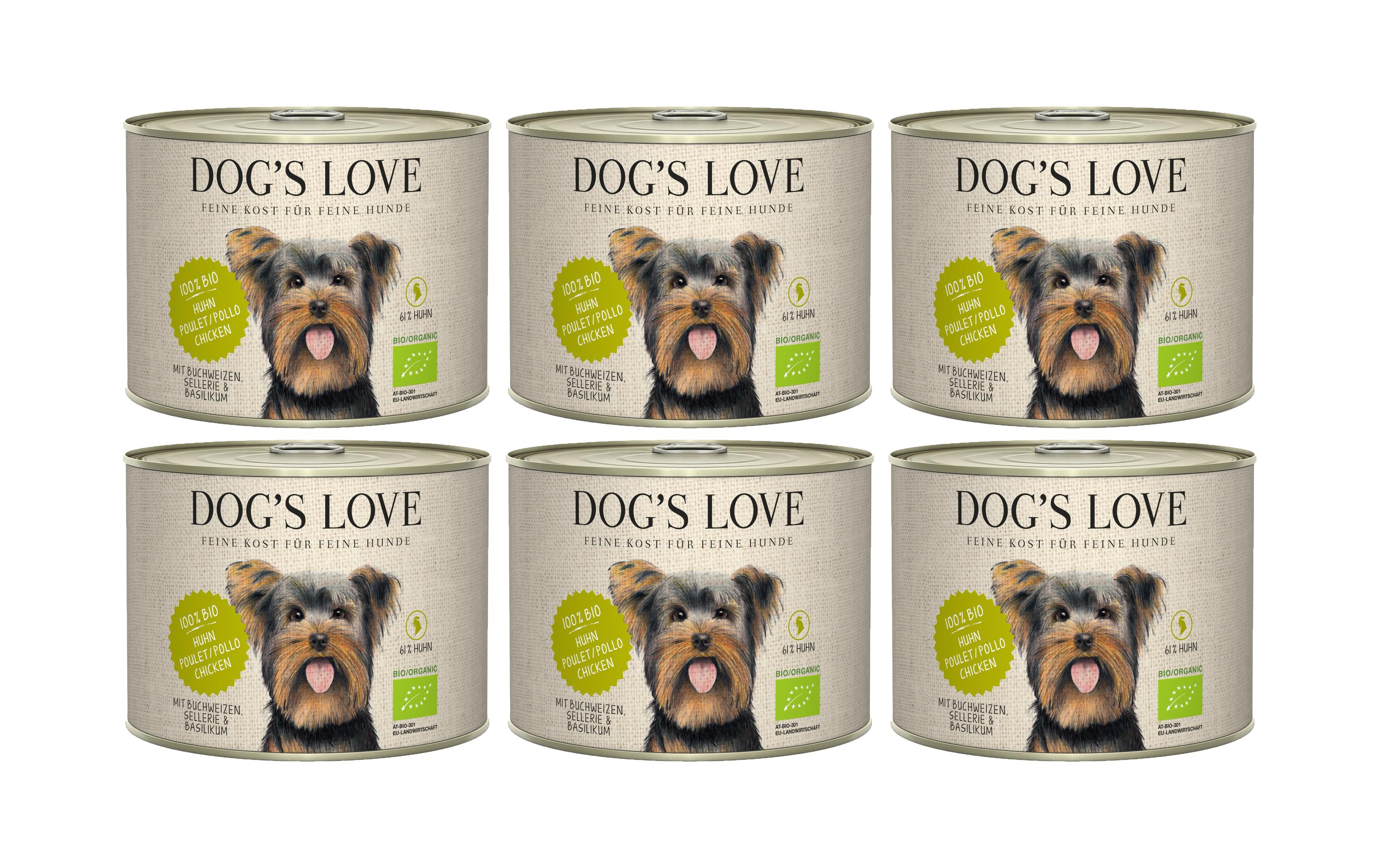 Dogs Love Nassfutter BIO Huhn Kit 6x200g