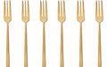 Sambonet Kuchengabel Rock 6er Set, Gold, PVD, GK