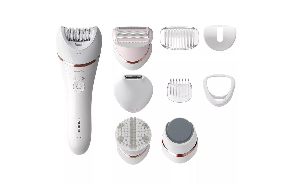Philips Epilierer Series 8000 BRE740/10 +9 Zubehörteile, leistungsstarke Epilation