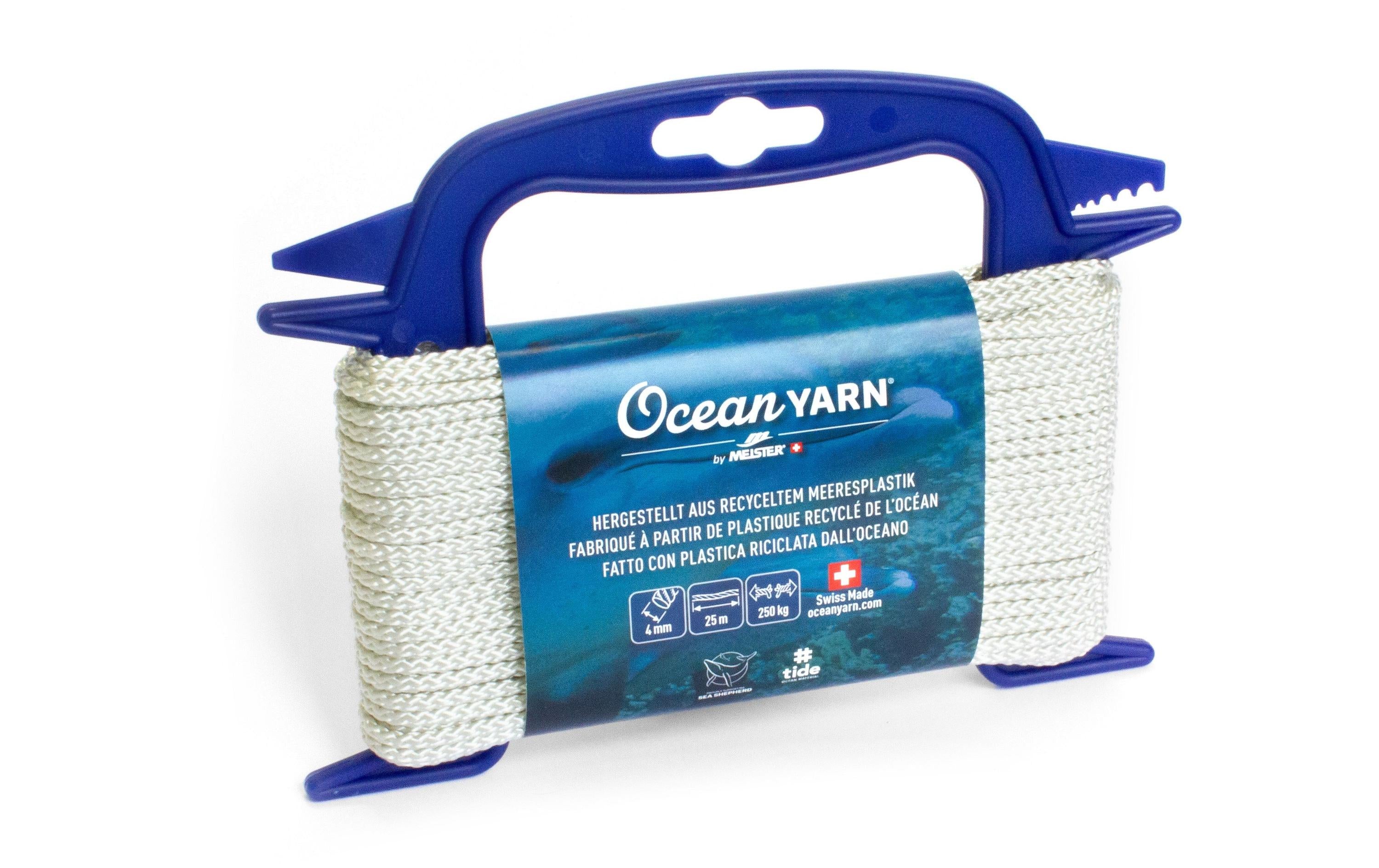 OceanYarn-Seil Normalgefl. 4mm/25m weiss Haspel à 25m