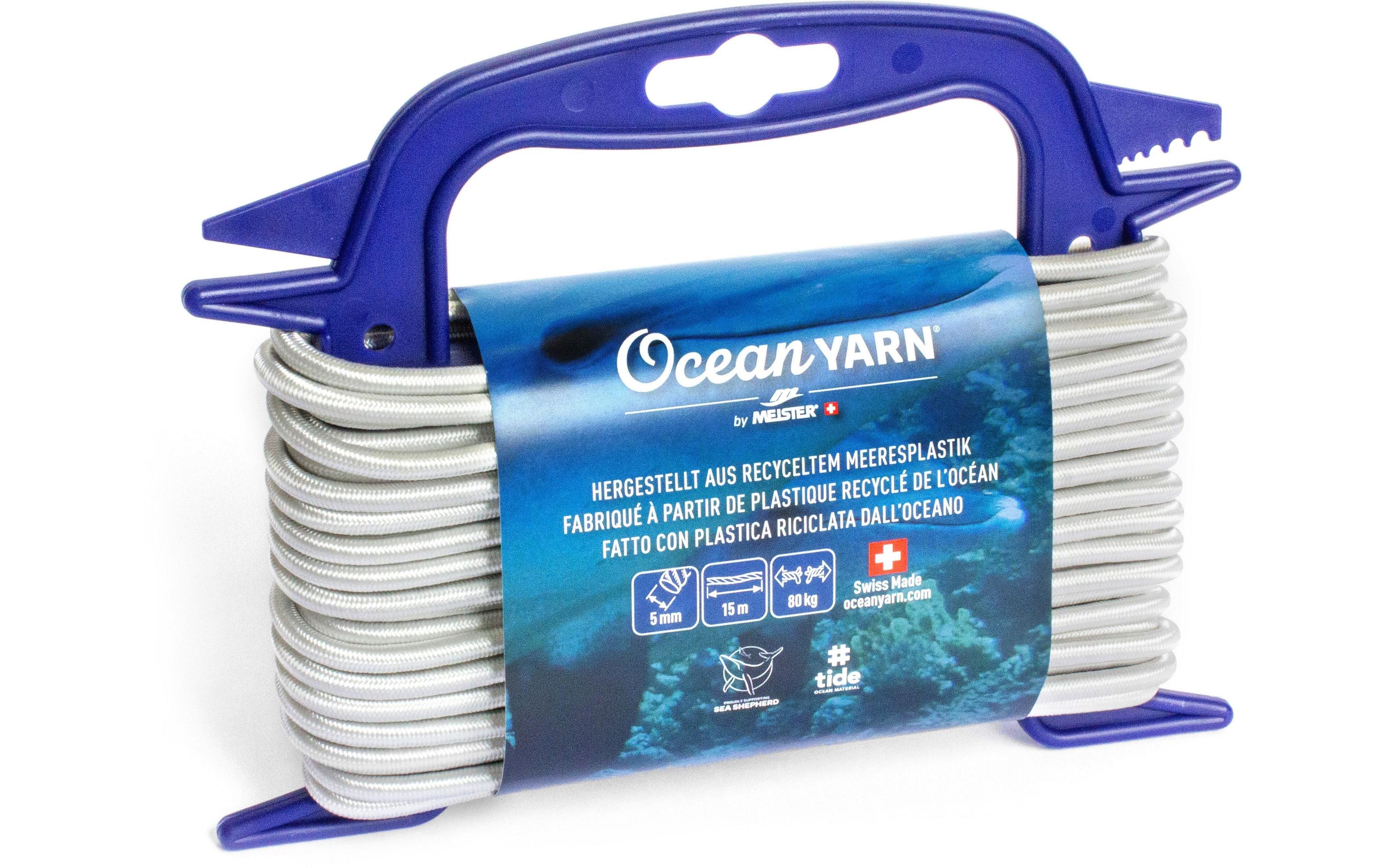 OceanYarn Elast. Seil 5mm/15m weiss Haspel à 15m