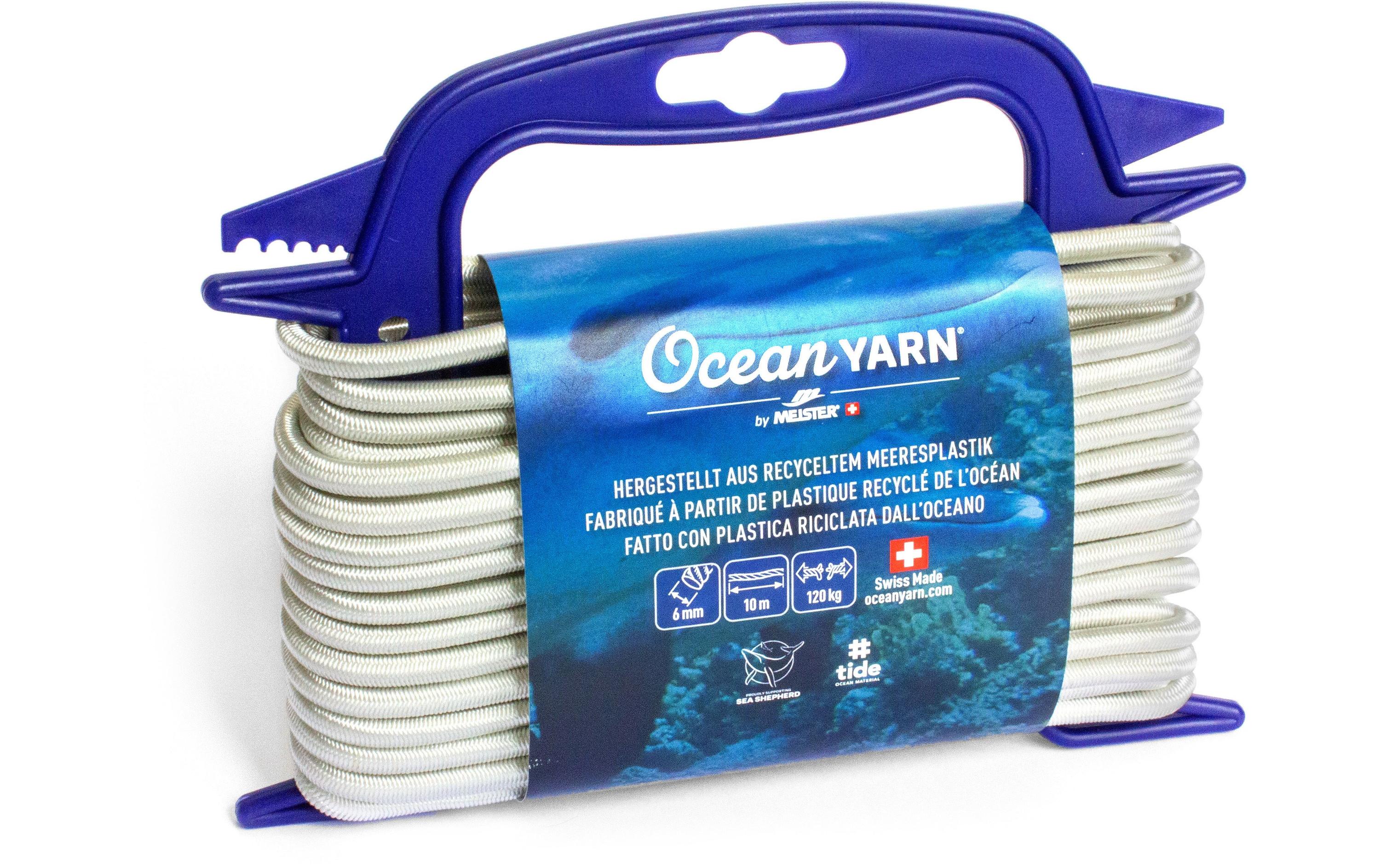 OceanYarn Elast. Seil 6mm/10m weiss Haspel à 10m