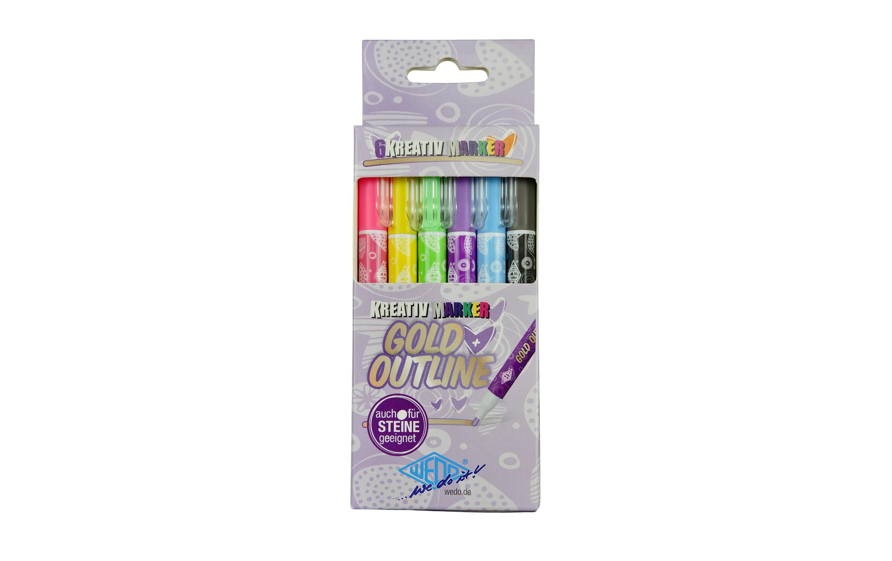 Wedo Outlinemarker gold 6 Stück